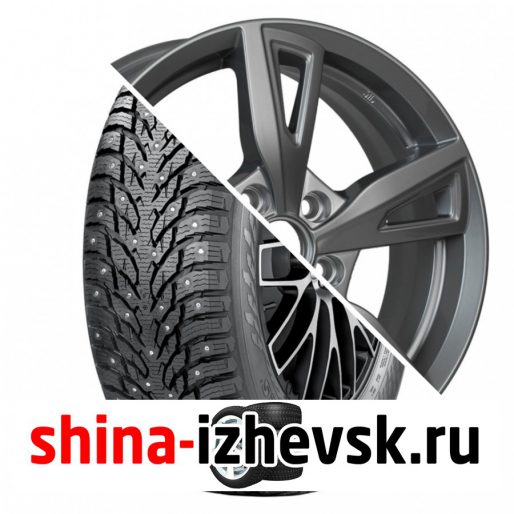Колесо в сборе Nokian Hakkapeliitta 9 SUV 215/65 R16 T 102 + КиК Фишт-оригинал 6.5xR16 5×114.3 ET40 DIA66.1 Темно-серый в Ижевске